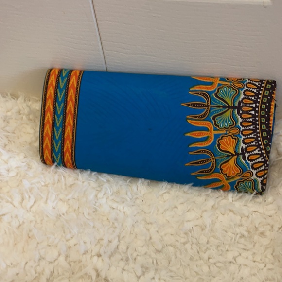 Clutch bag (blue & orange) - Picture 3 of 4